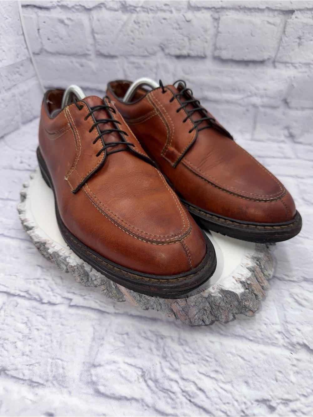 Allen Edmonds Wilbert Comfort Brown Leather Split Toe Mens Dress Shoes Sz 10.5 D - Picture 2 of 10